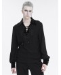 Devil Fashion Black Gothic Retro Long Sleeve Loose Shirt for Men