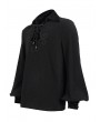 Devil Fashion Black Gothic Retro Long Sleeve Loose Shirt for Men