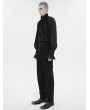 Devil Fashion Black Gothic Retro Palace Frilly Long Sleeve Shirt for Men