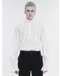 Devil Fashion White Gothic Retro Palace Frilly Long Sleeve Shirt for Men