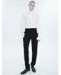 Devil Fashion White Gothic Retro Palace Frilly Long Sleeve Shirt for Men