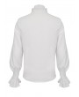 Devil Fashion White Gothic Retro Palace Frilly Long Sleeve Shirt for Men