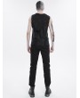 Devil Fashion Black Gothic Punk Sleeveless Hooded T-Shirt for Men