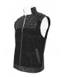 Devil Fashion Black Gothic Punk Rock Studded Zip Up Waistcoat for Men