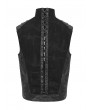 Devil Fashion Black Gothic Punk Rock Studded Zip Up Waistcoat for Men