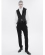 Devil Fashion Black Gothic Retro Feather Party Swallowtail Waistcoat for Men