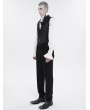 Devil Fashion Black Gothic Retro Feather Party Swallowtail Waistcoat for Men