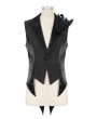Devil Fashion Black Gothic Retro Feather Party Swallowtail Waistcoat for Men