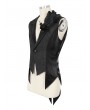 Devil Fashion Black Gothic Retro Feather Party Swallowtail Waistcoat for Men