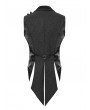 Devil Fashion Black Gothic Retro Feather Party Swallowtail Waistcoat for Men