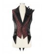 Devil Fashion Wine Red Gothic Retro Feather Party Swallowtail Waistcoat for Men