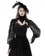 Dark in Love Black Gothic Retro Court Lace Sleeves Cape for Women