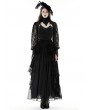 Dark in Love Black Gothic Retro Court Lace Sleeves Cape for Women