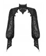 Dark in Love Black Gothic Retro Court Lace Sleeves Cape for Women