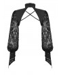 Dark in Love Black Gothic Retro Court Lace Sleeves Cape for Women