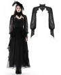 Dark in Love Black Gothic Retro Court Lace Sleeves Cape for Women