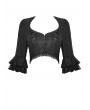 Dark in Love Black Gothic Gorgeous Lace Cape Top for Women