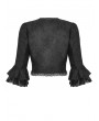 Dark in Love Black Gothic Gorgeous Lace Cape Top for Women