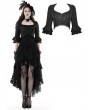 Dark in Love Black Gothic Gorgeous Lace Cape Top for Women