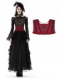 Dark in Love Red Blood and Black Cross Gothic Underbust Corset Waistband for Women