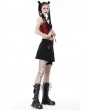 Dark in Love Black and Red Gothic Doll Overbust Wide Strap Corset Top for Women