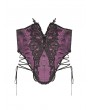 Dark in Love Purple Gothic Luxe Court Sexy Hollow Out Lace Underbust Corset