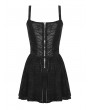 Dark in Love Black Gothic Spider Web Mesh Sexy See-Through Strap Short Dress