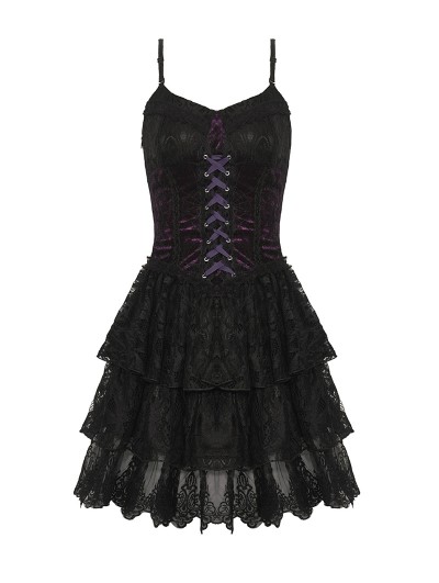 blue dress for baby girl Goth Purple Night Sweetheart Dress 5XL / Black main image 1