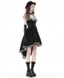 Dark in Love Black and White Striped Cross Necktie High-Low Party Dress