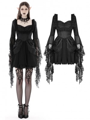 Auklamu Gothic Clothes Dress Womens Plus Size Halloween Cocktail Party  Dresses Black Lace Sleeveless Kawaii Mini Goth Dress : : Clothing,  Shoes & Accessories