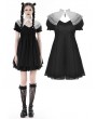 Dark in Love Black Gothic Lolita Cross Princess Dress with Detachable Collar