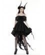 Dark in Love Black Gothic Rose Runaway Princess High-Low Dress