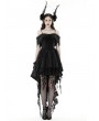 Dark in Love Black Gothic Rose Runaway Princess High-Low Dress