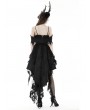 Dark in Love Black Gothic Rose Runaway Princess High-Low Dress