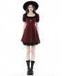 Dark in Love Red Plaid Devil Magic Moon Gothic Short Dress