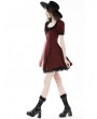 Dark in Love Red Plaid Devil Magic Moon Gothic Short Dress