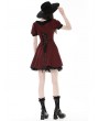 Dark in Love Red Plaid Devil Magic Moon Gothic Short Dress