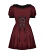 Dark in Love Red Plaid Devil Magic Moon Gothic Short Dress