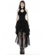 Dark in Love Black Sexy Gothic Halter High-Low Lace Dress