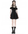 Dark in Love Black Daily Gothic Off-the-Shoulder Short Dress