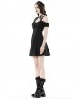 Dark in Love Black Daily Gothic Off-the-Shoulder Short Dress