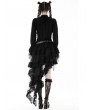 Dark in Love Black Gothic Long Sleeve Irregular Blouse for Women