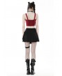 Dark in Love Black Gothic Punk Grunge Irregular Pleated Short Skirt