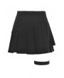 Dark in Love Black Gothic Punk Grunge Irregular Pleated Short Skirt