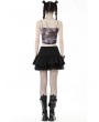 Dark in Love Black Gothic Punk Asymmetrical Zipper Mini Skirt