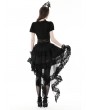 Dark in Love Black Gothic Elegant Sexy See-Through Lace Short Sleeve Top for Women