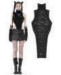 Dark in Love Black Sexy Gothic Punk Decadent Hole Sleeveless Top for Women