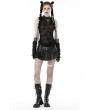 Dark in Love Black Gothic Punk Spider Mesh Sleeveless Top for Women