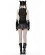 Dark in Love Black Gothic Punk Spider Mesh Sleeveless Top for Women