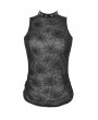 Dark in Love Black Gothic Punk Spider Mesh Sleeveless Top for Women